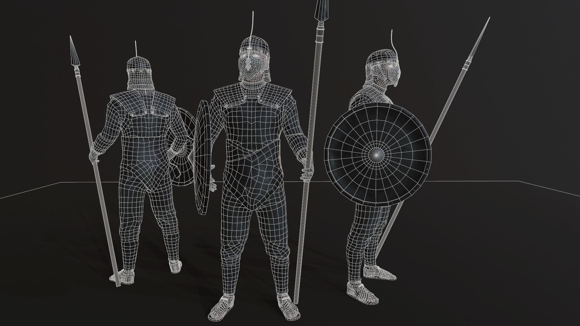 unsullied warrior Low-poly 3D model_2