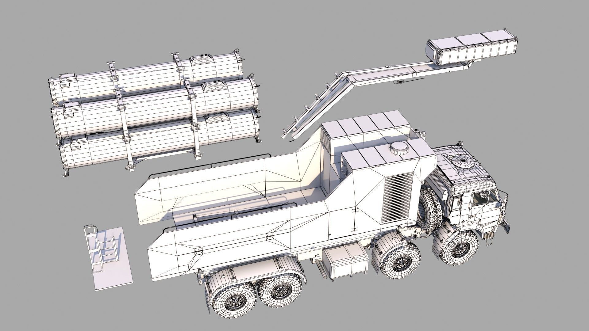 Rubezh-ME Coastal defense missile system 3D model_26