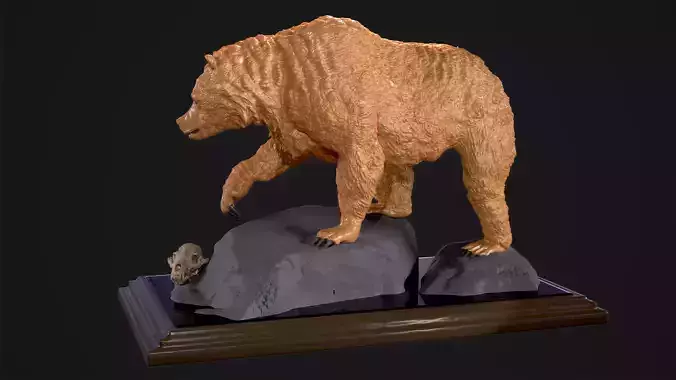 Bear Sculpture For Print 3D print model