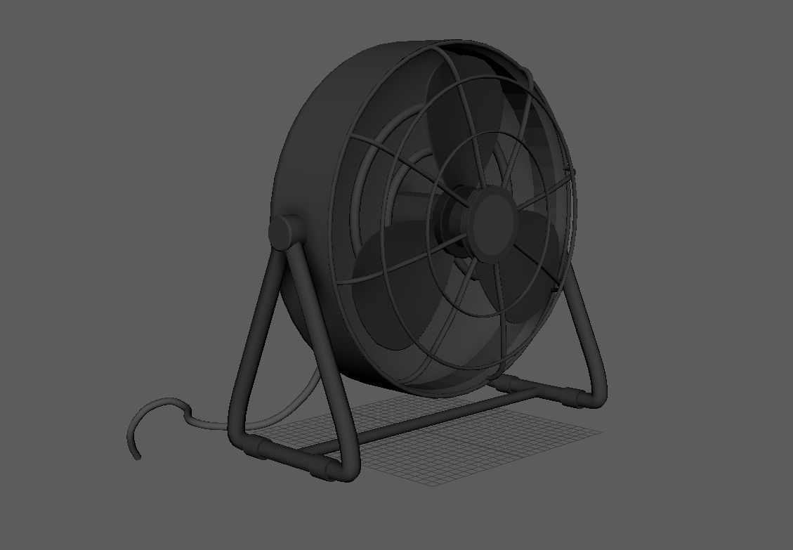 Heater Fan Low-poly 3D model_19