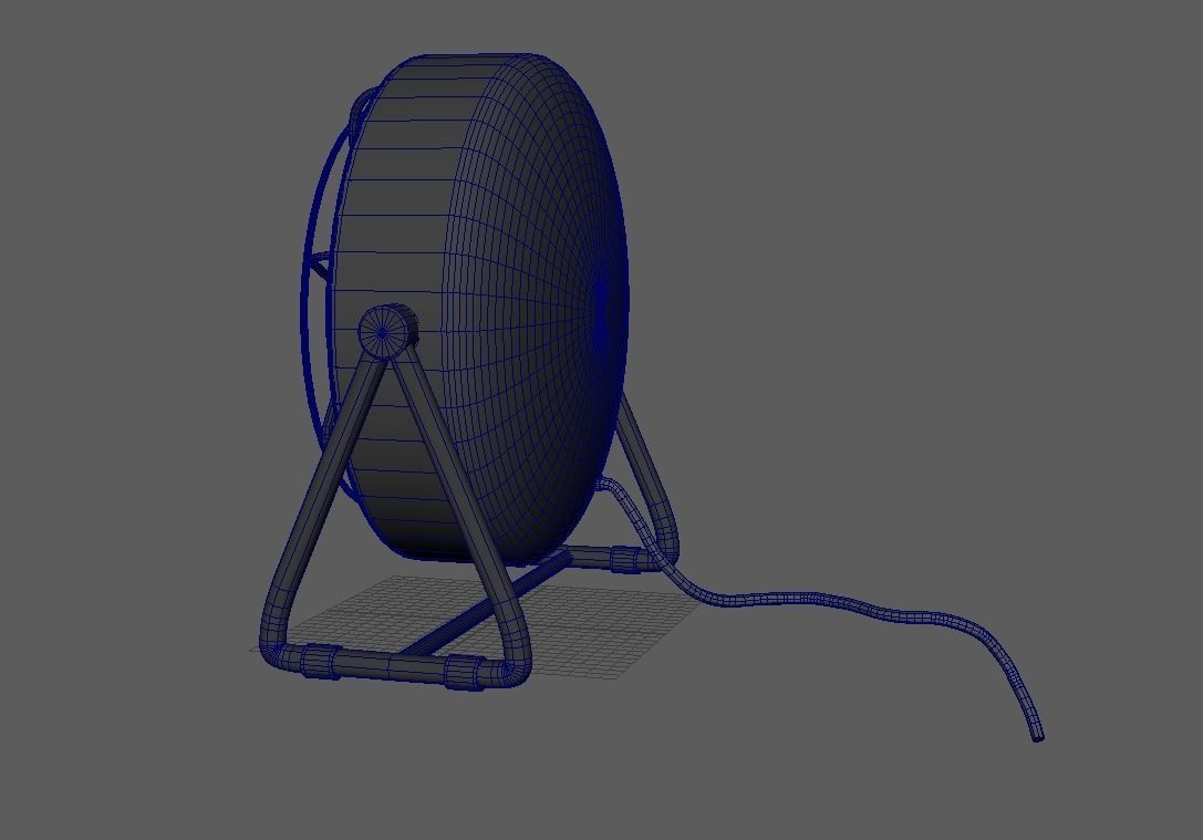 Heater Fan Low-poly 3D model_15