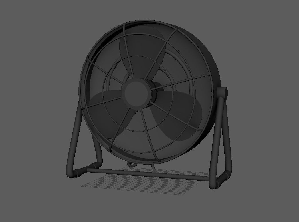 Heater Fan Low-poly 3D model_17