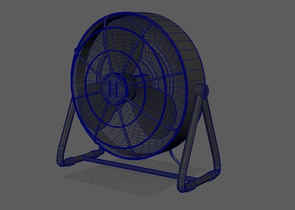Heater Fan Low-poly 3D model_16