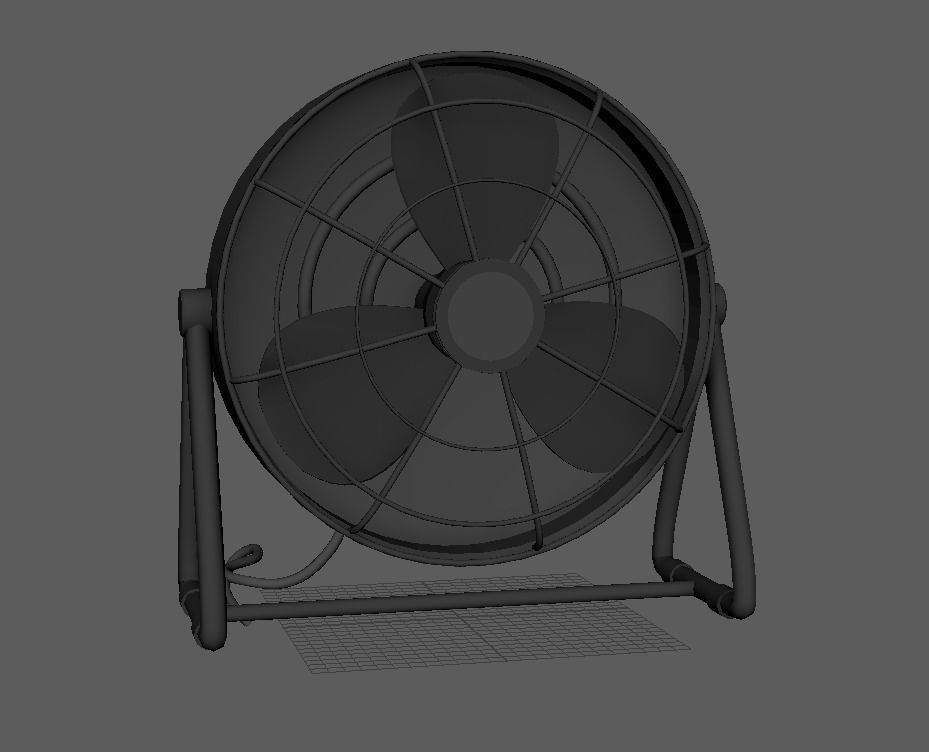 Heater Fan Low-poly 3D model_18