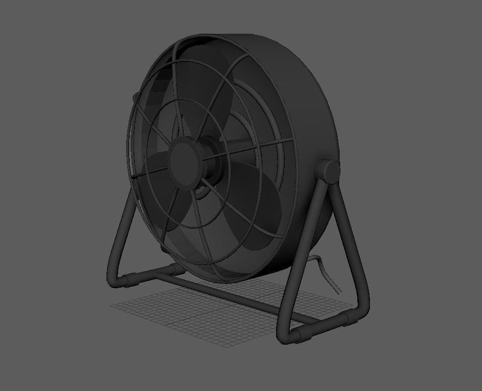 Heater Fan Low-poly 3D model_25