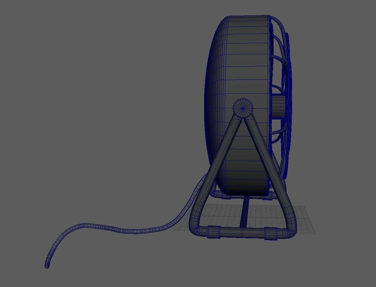 Heater Fan Low-poly 3D model_10