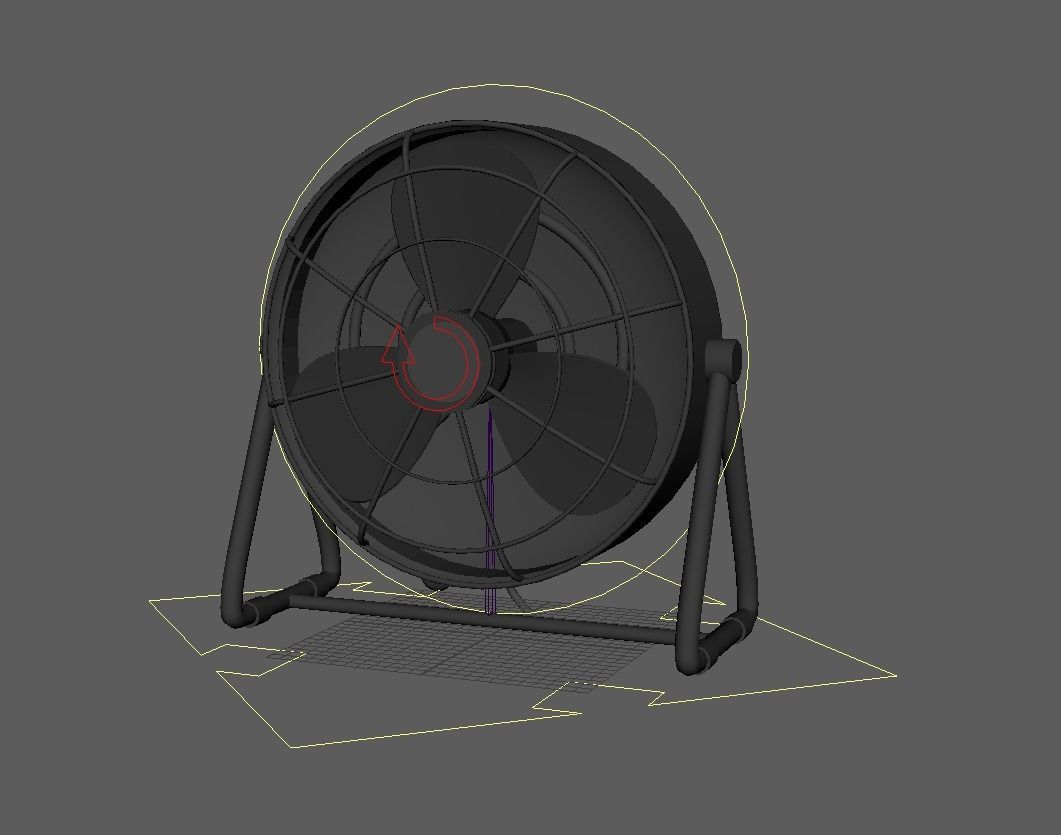 Heater Fan Low-poly 3D model_5