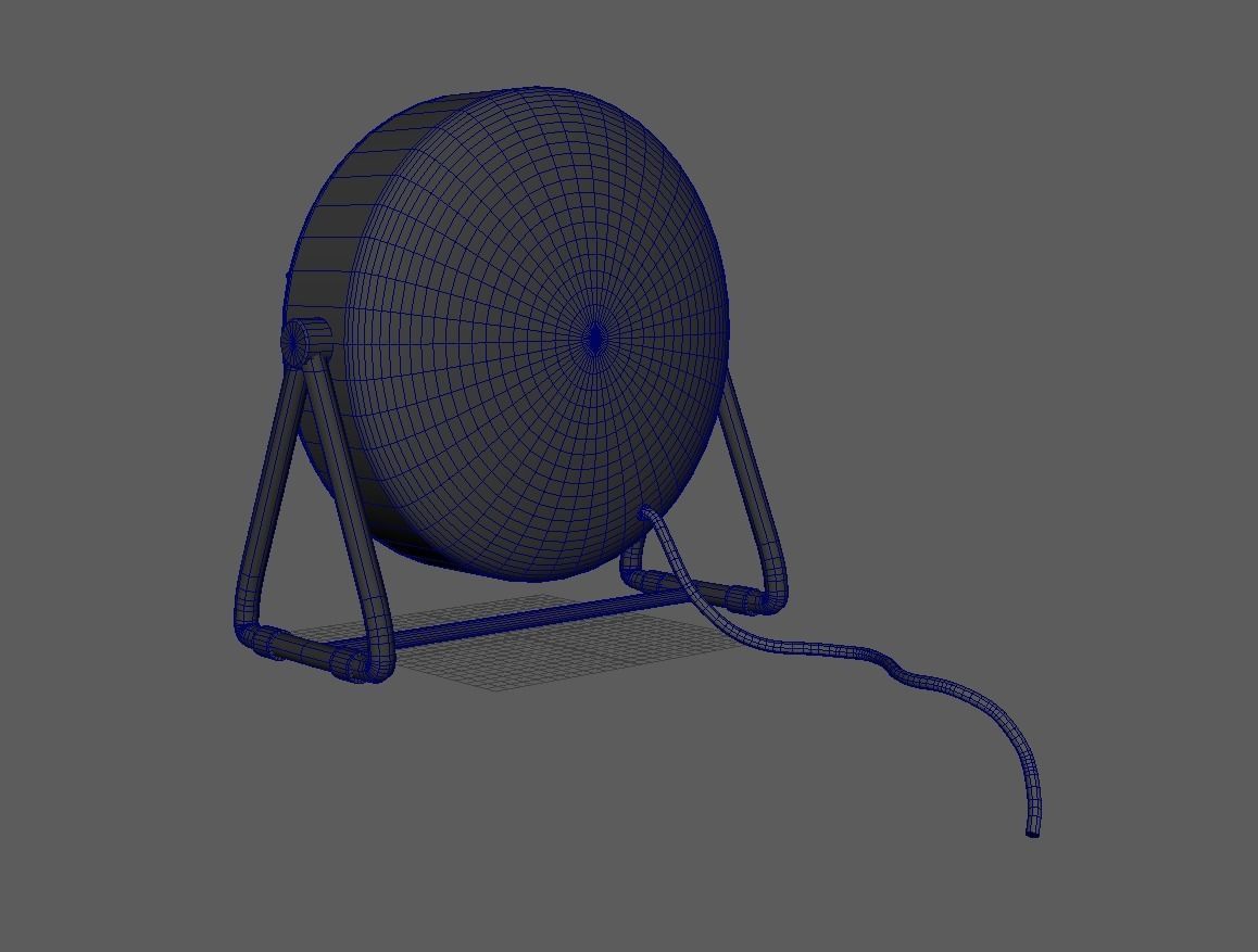 Heater Fan Low-poly 3D model_13