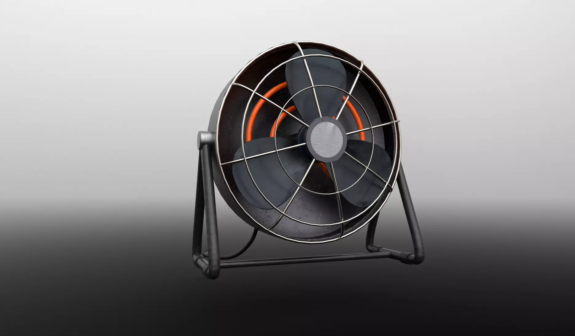 Heater Fan Low-poly 3D model_0