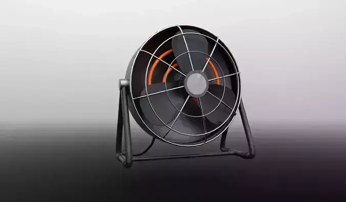 Heater Fan Low-poly 3D model