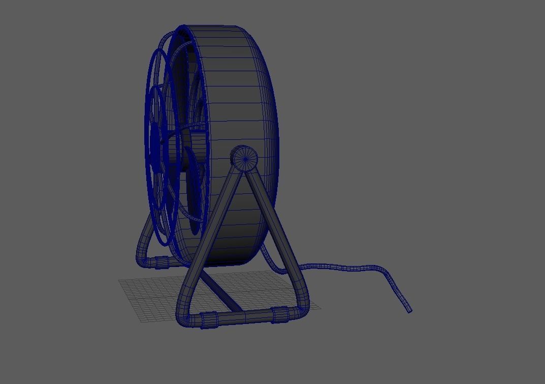 Heater Fan Low-poly 3D model_14