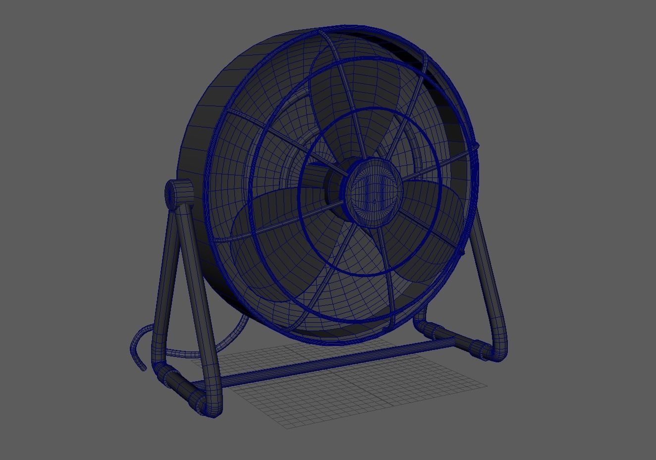 Heater Fan Low-poly 3D model_8