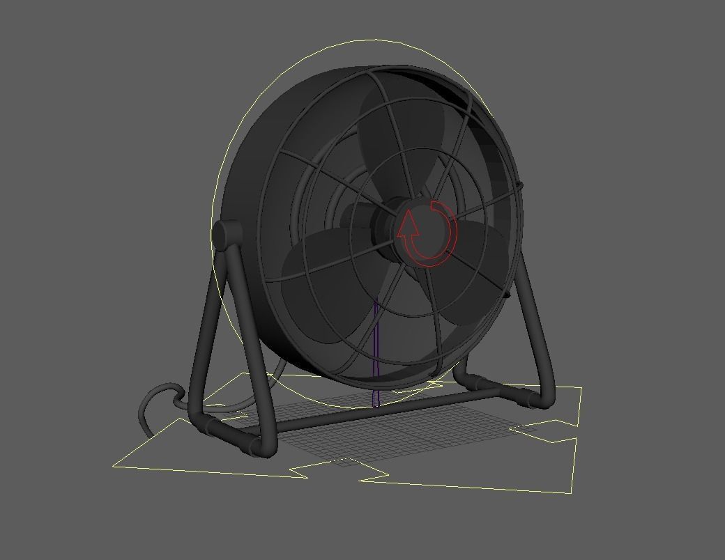 Heater Fan Low-poly 3D model_6