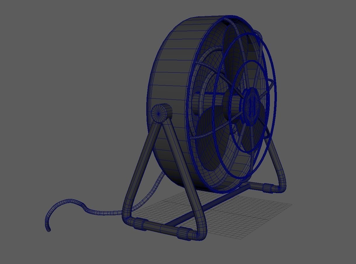 Heater Fan Low-poly 3D model_9
