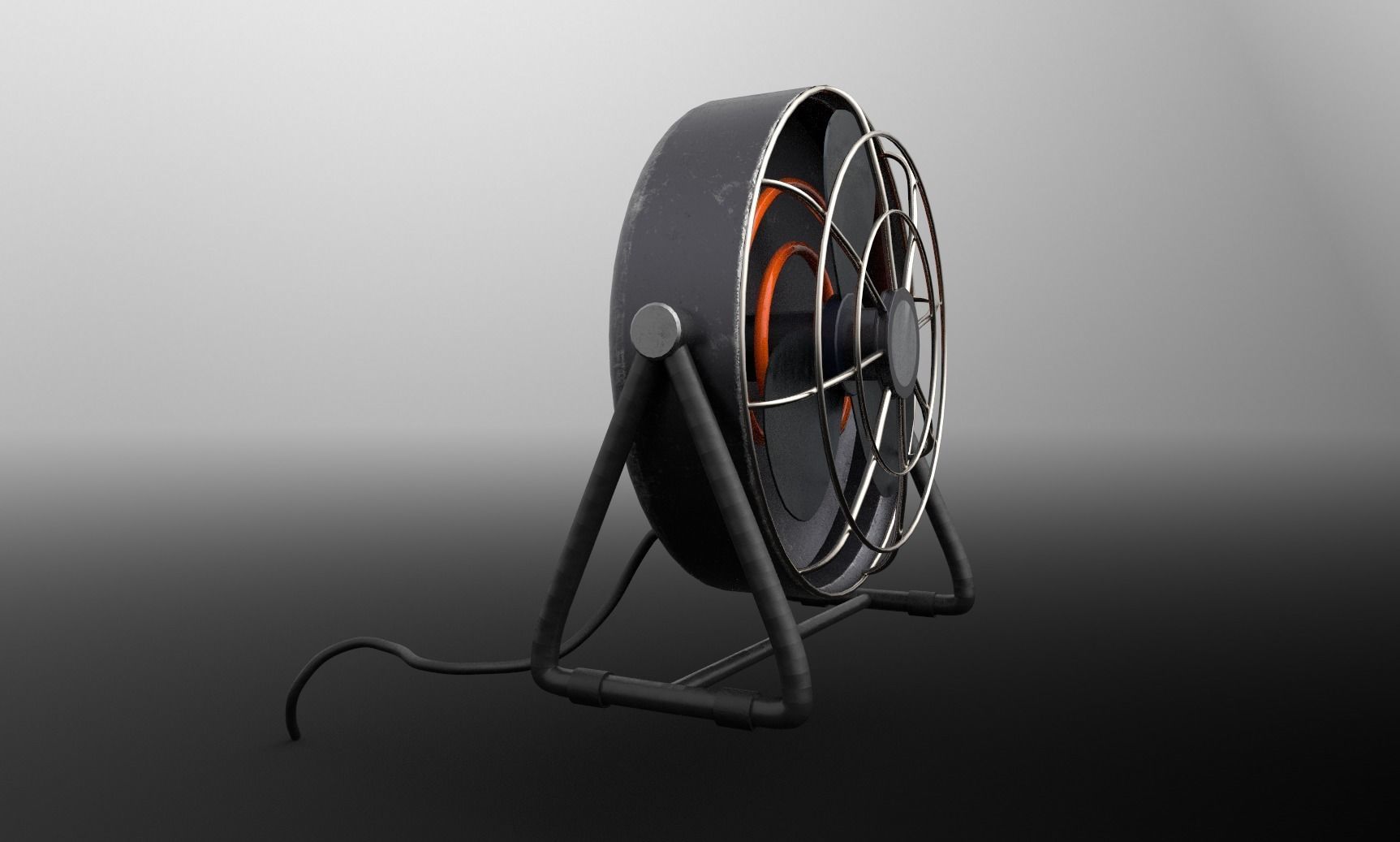 Heater Fan Low-poly 3D model_2