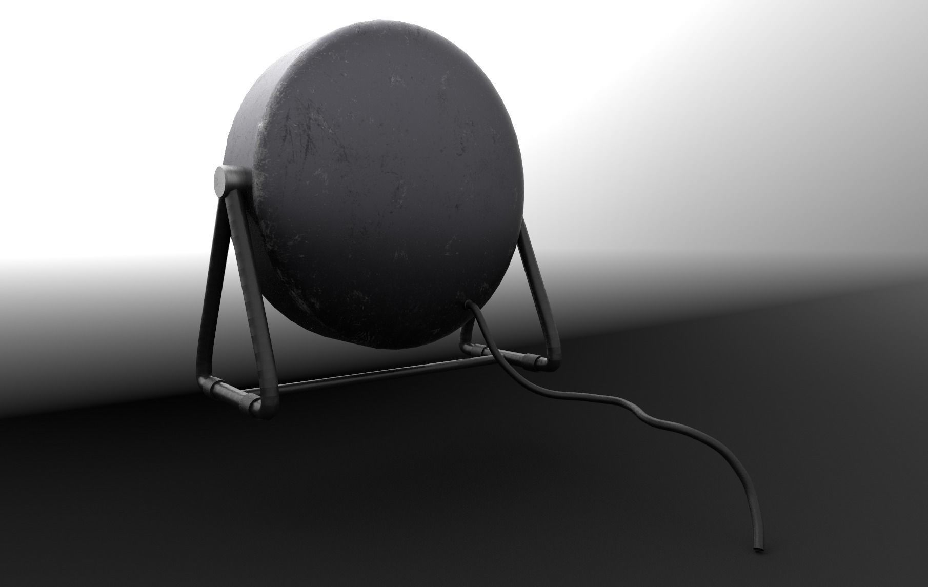Heater Fan Low-poly 3D model_3