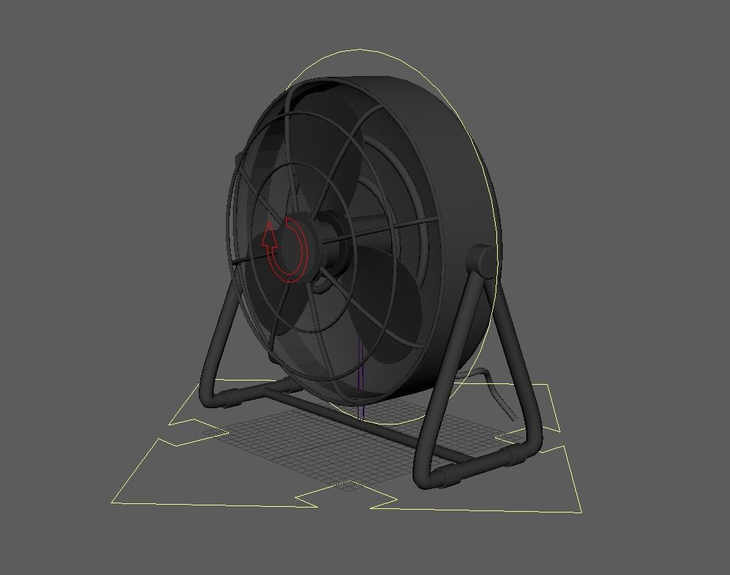 Heater Fan Low-poly 3D model_7