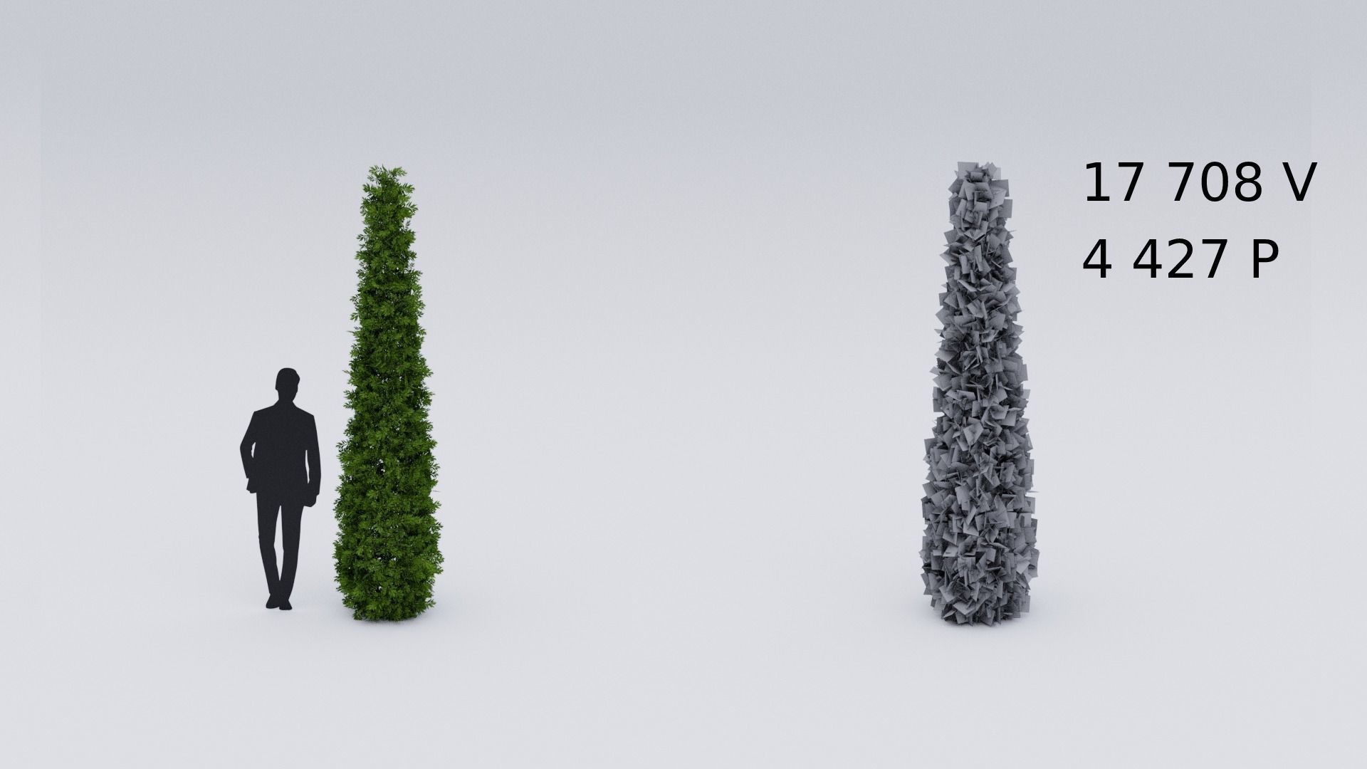 Garden boxwood set v4 Low-poly 3D model_7