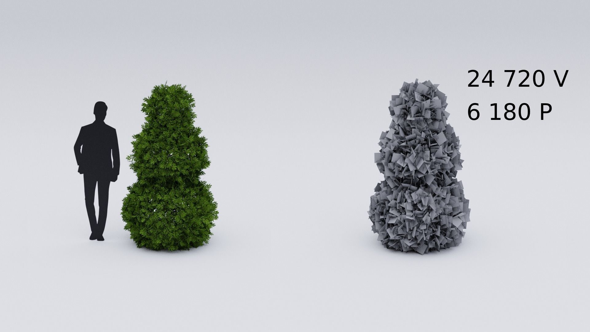 Garden boxwood set v4 Low-poly 3D model_3