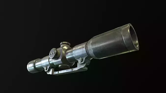 WW2 Scope sight PBR Low-poly 3D model