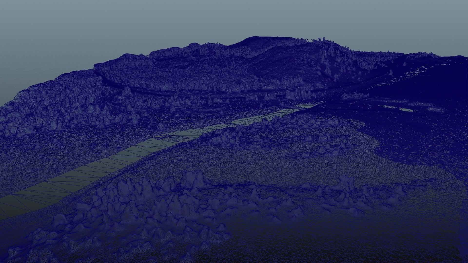 Grand Prismatic Spring Landscape 3D model_55