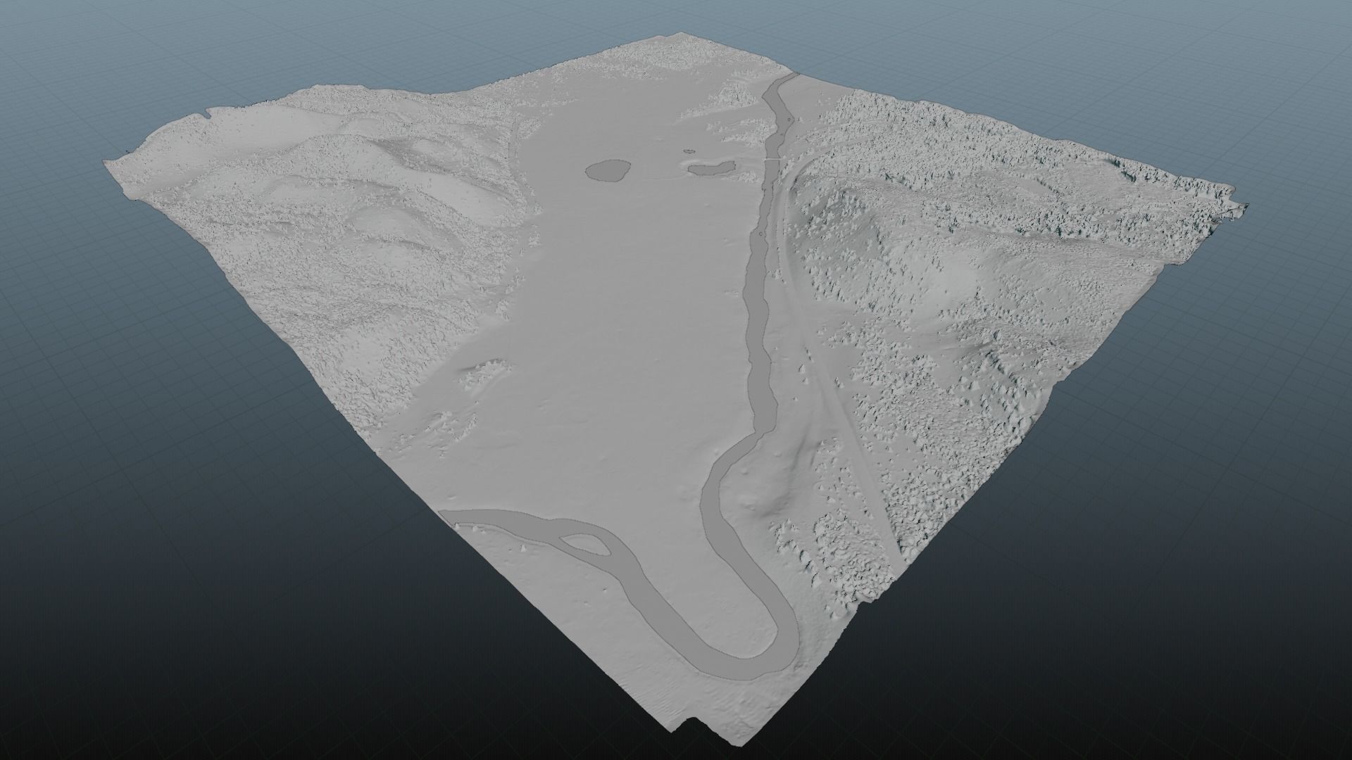 Grand Prismatic Spring Landscape 3D model_41