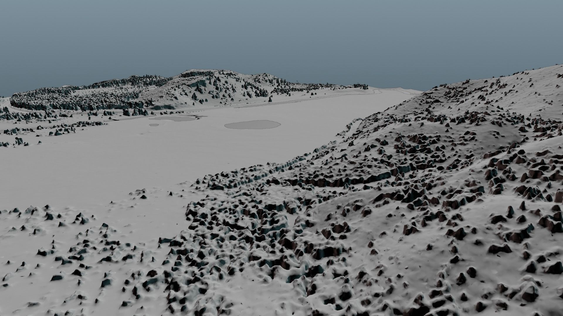 Grand Prismatic Spring Landscape 3D model_50