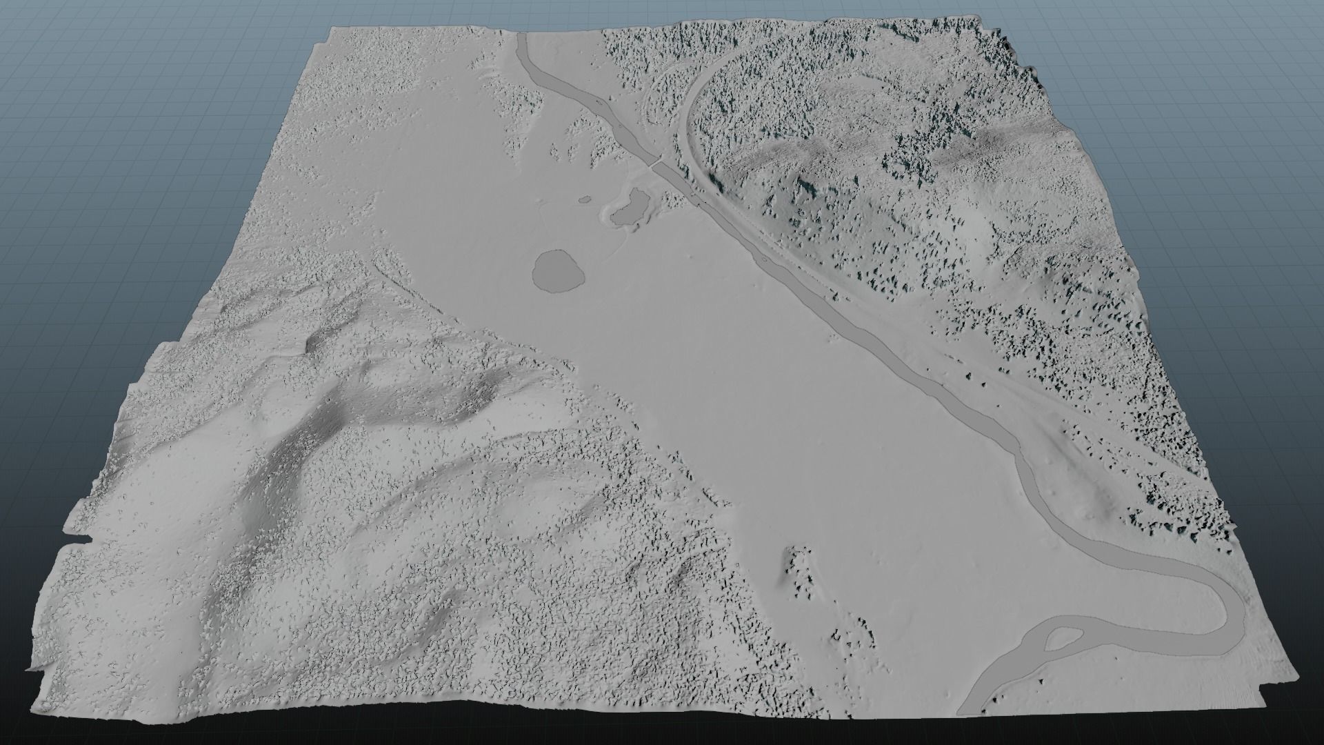 Grand Prismatic Spring Landscape 3D model_43