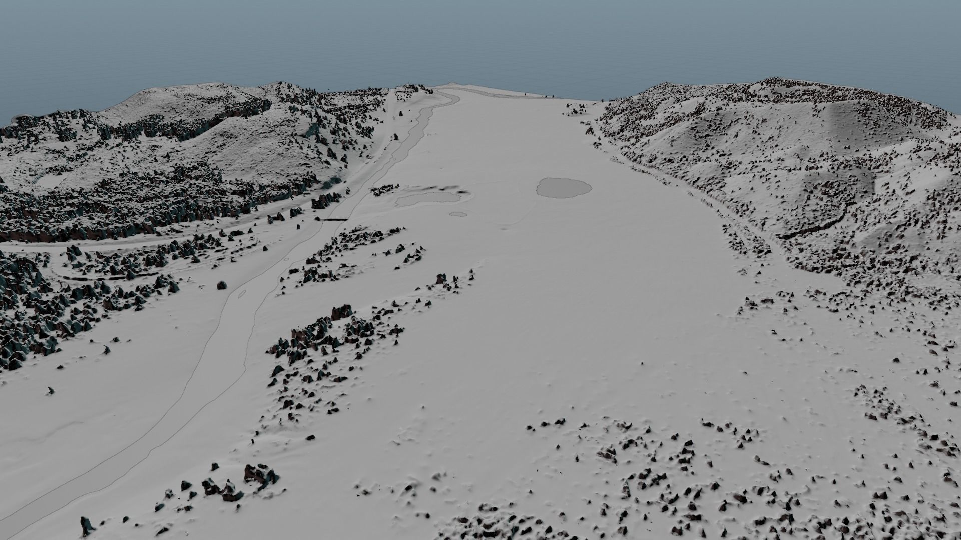 Grand Prismatic Spring Landscape 3D model_45