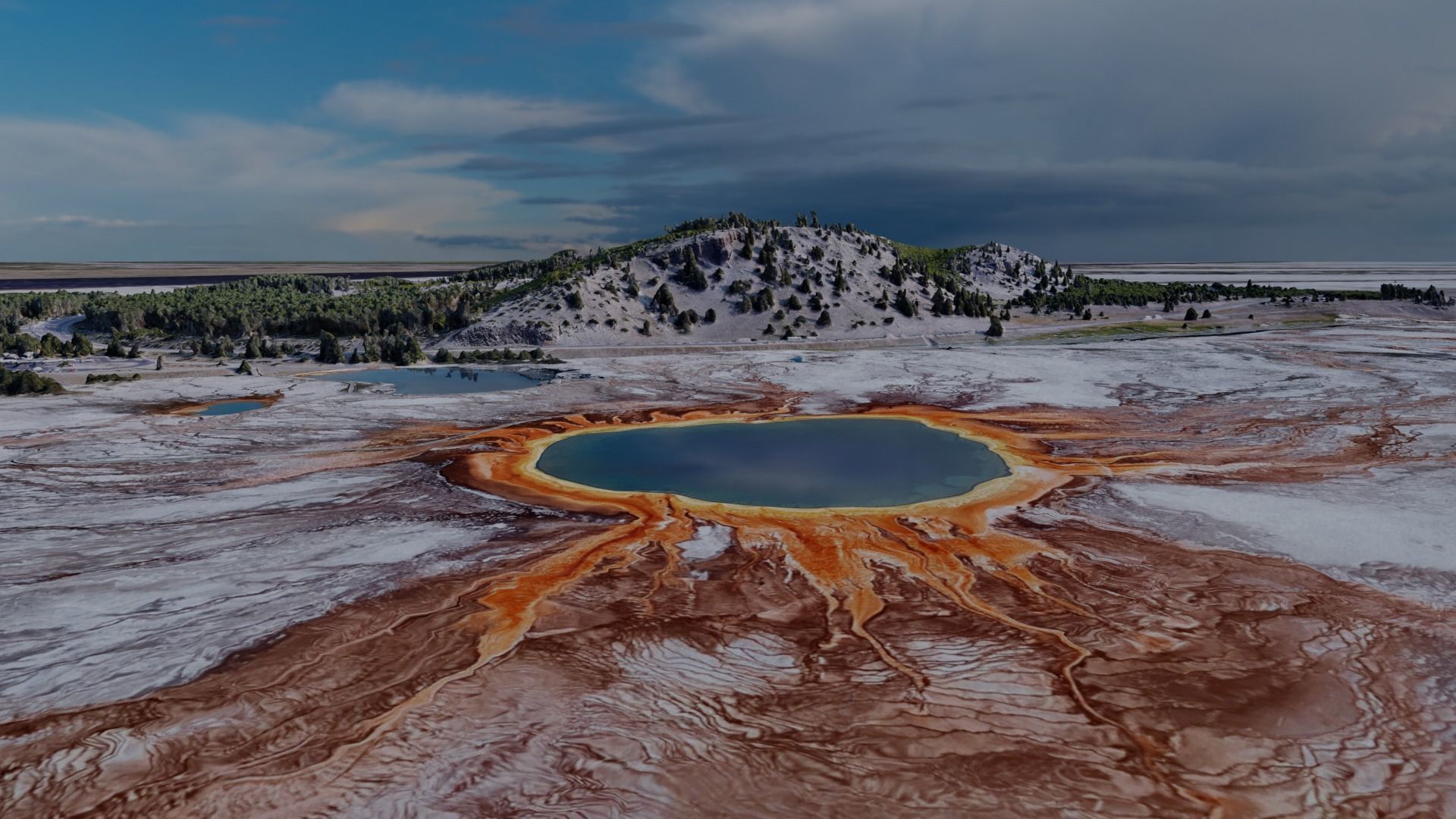 Grand Prismatic Spring Landscape 3D model_29