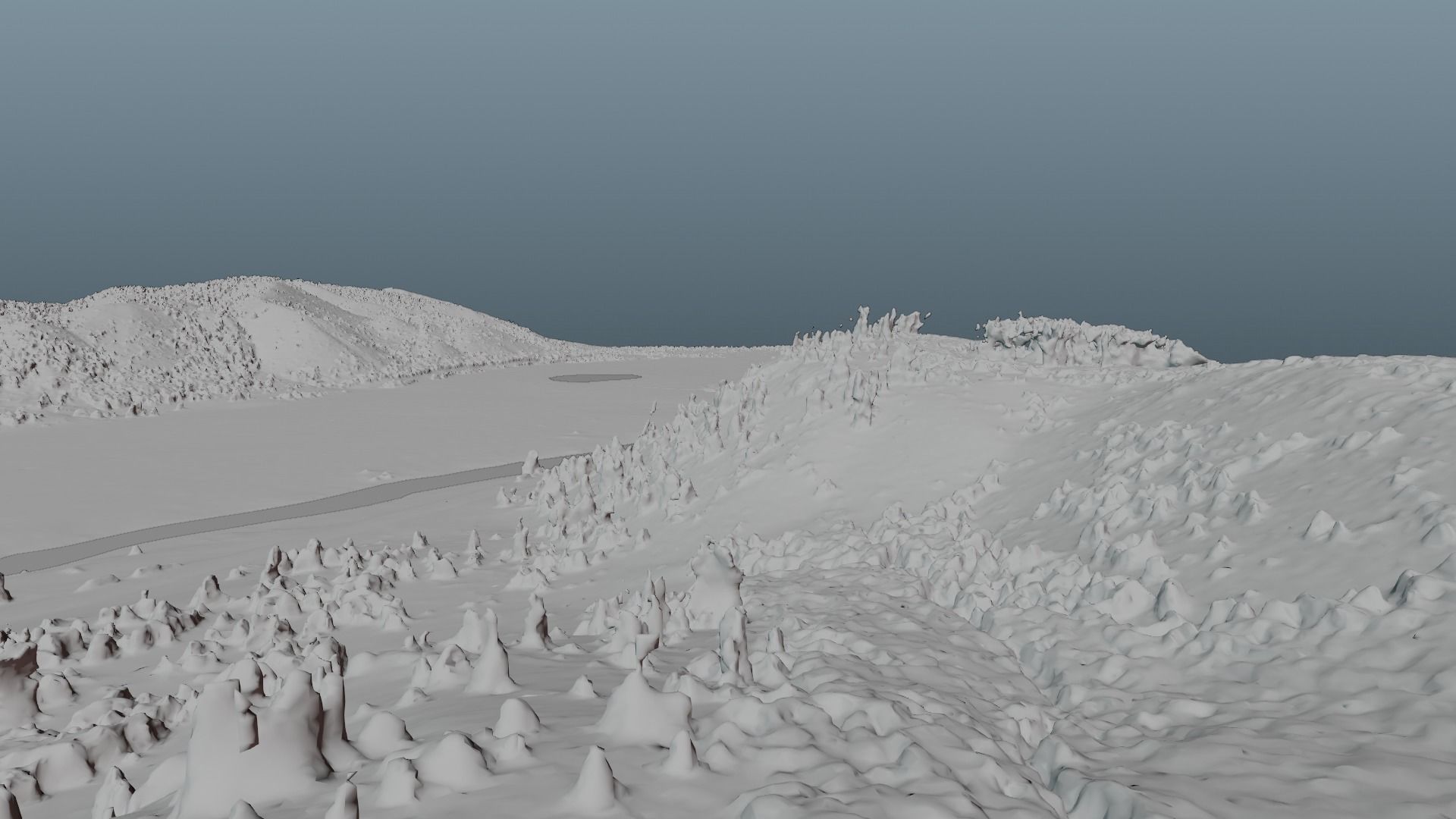 Grand Prismatic Spring Landscape 3D model_31