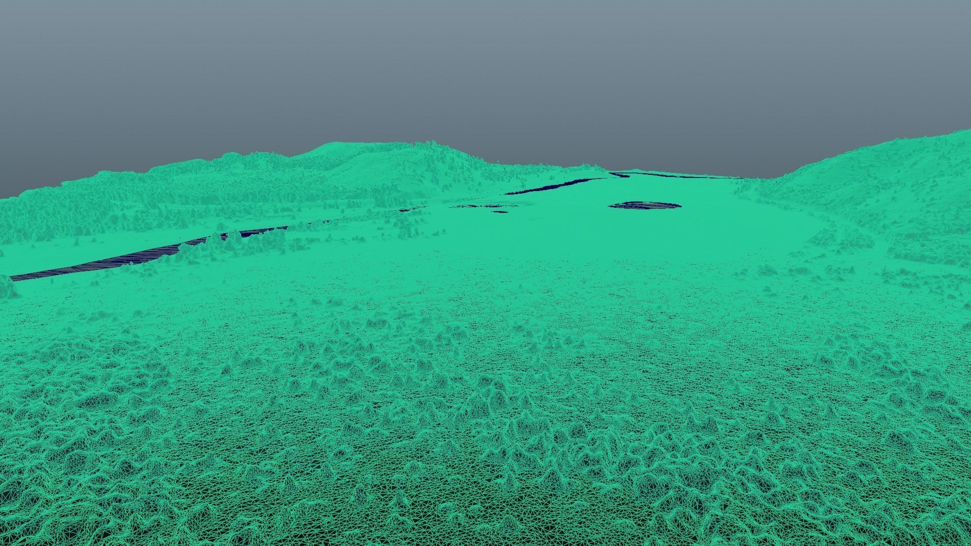 Grand Prismatic Spring Landscape 3D model_54