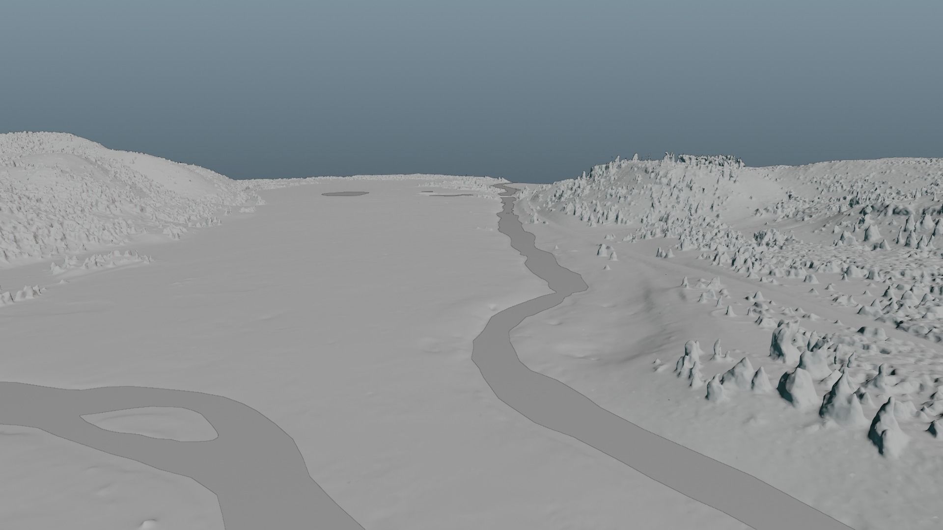 Grand Prismatic Spring Landscape 3D model_51