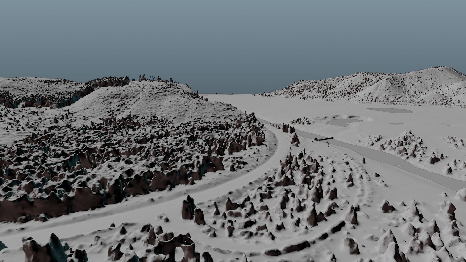 Grand Prismatic Spring Landscape 3D model_34