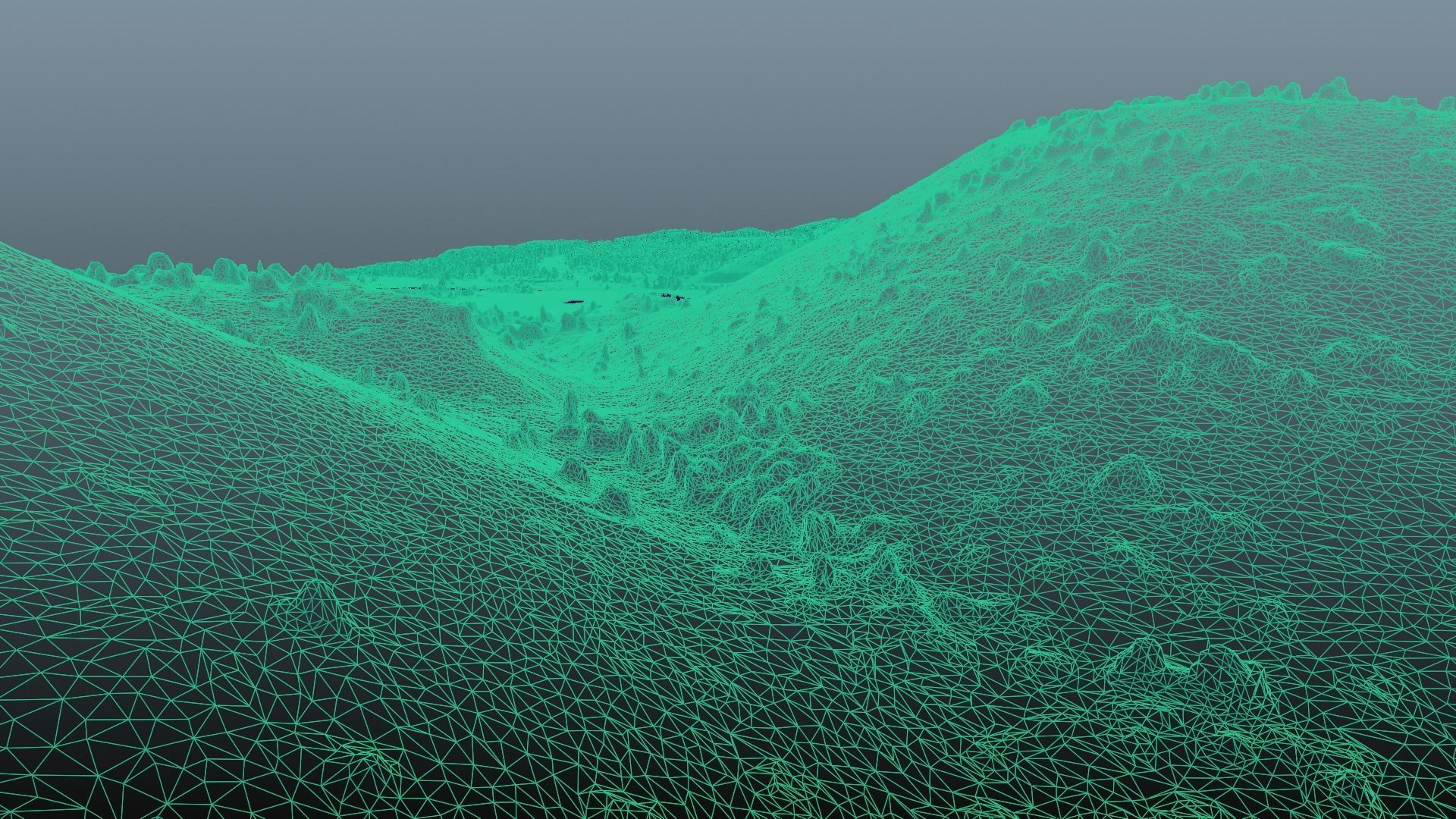 Grand Prismatic Spring Landscape 3D model_56