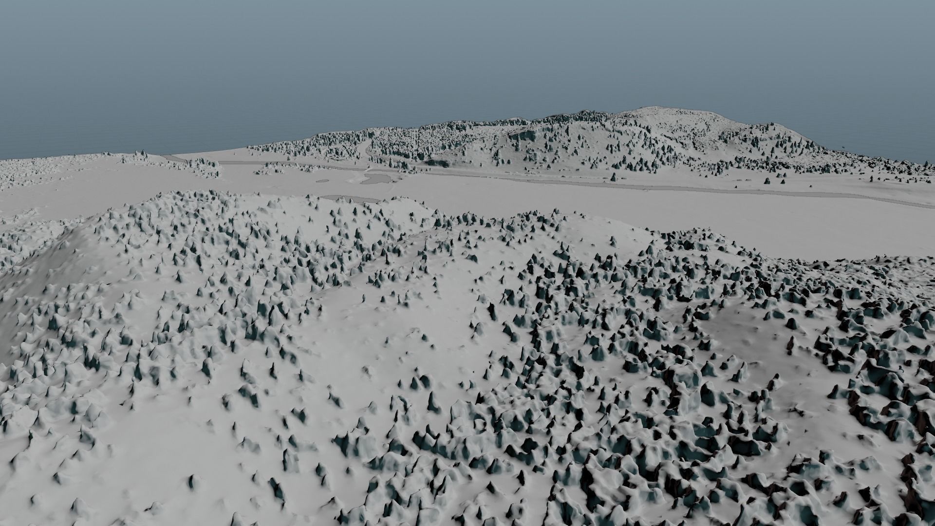 Grand Prismatic Spring Landscape 3D model_49