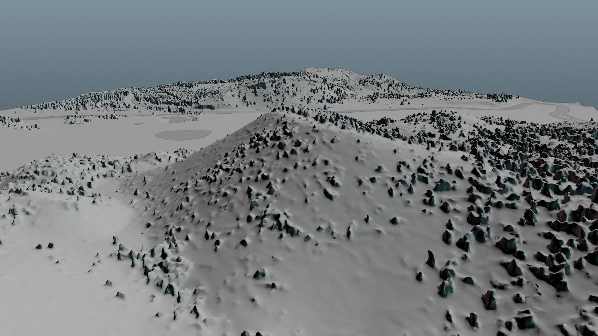 Grand Prismatic Spring Landscape 3D model_48