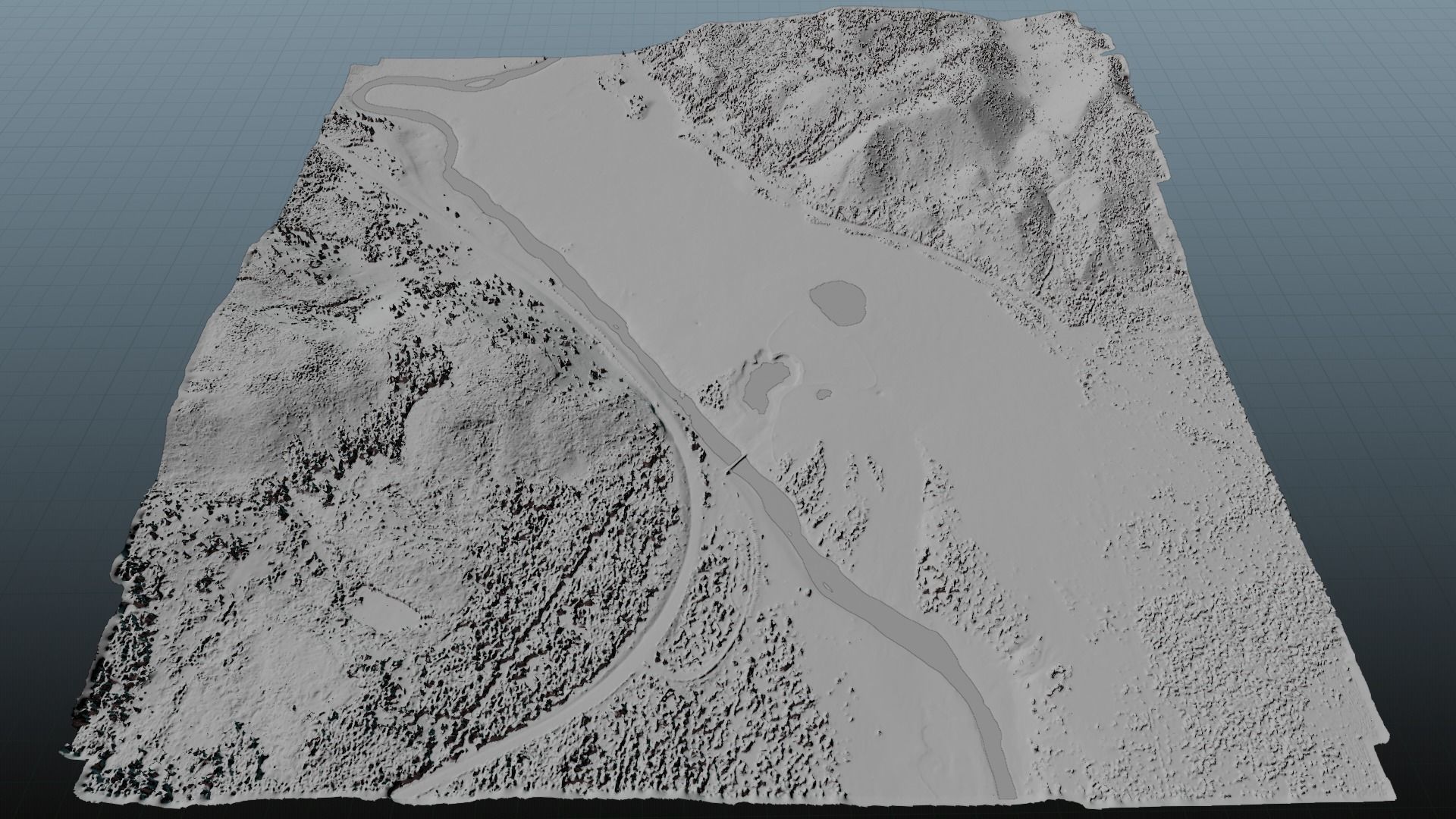 Grand Prismatic Spring Landscape 3D model_46