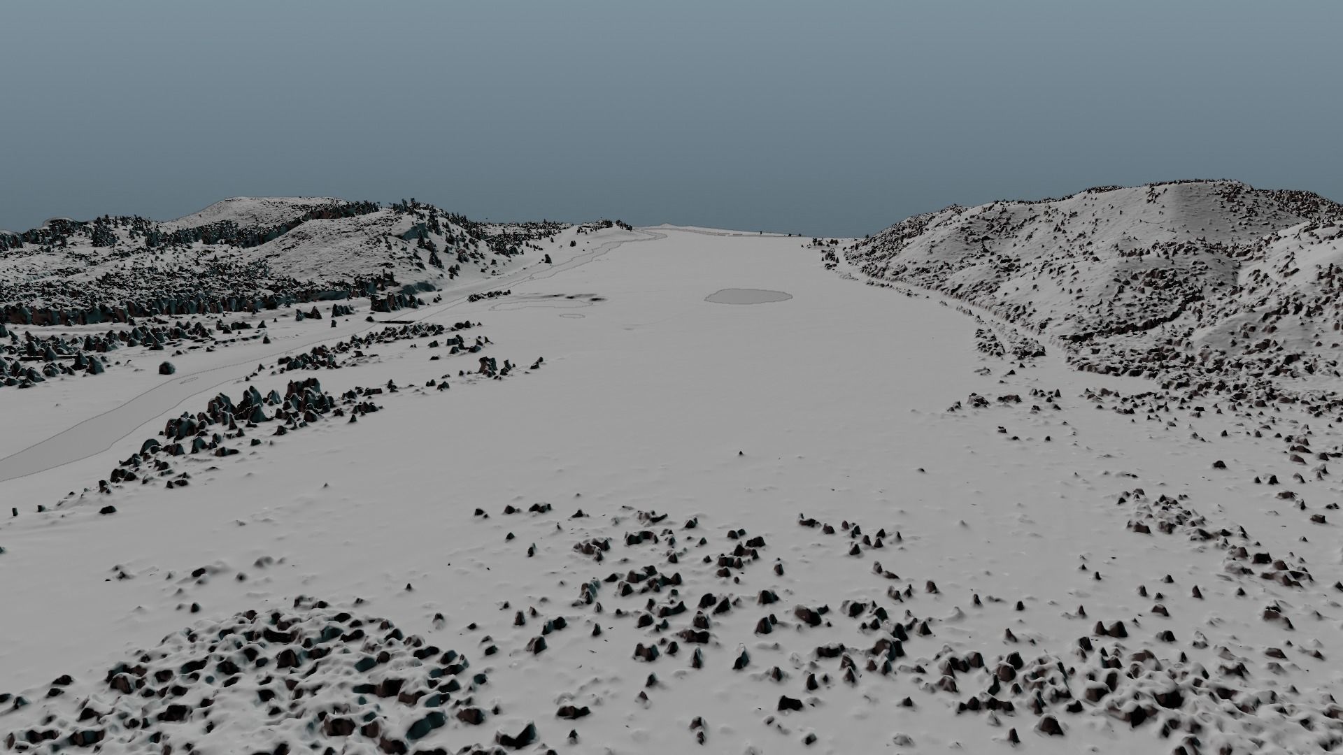 Grand Prismatic Spring Landscape 3D model_47