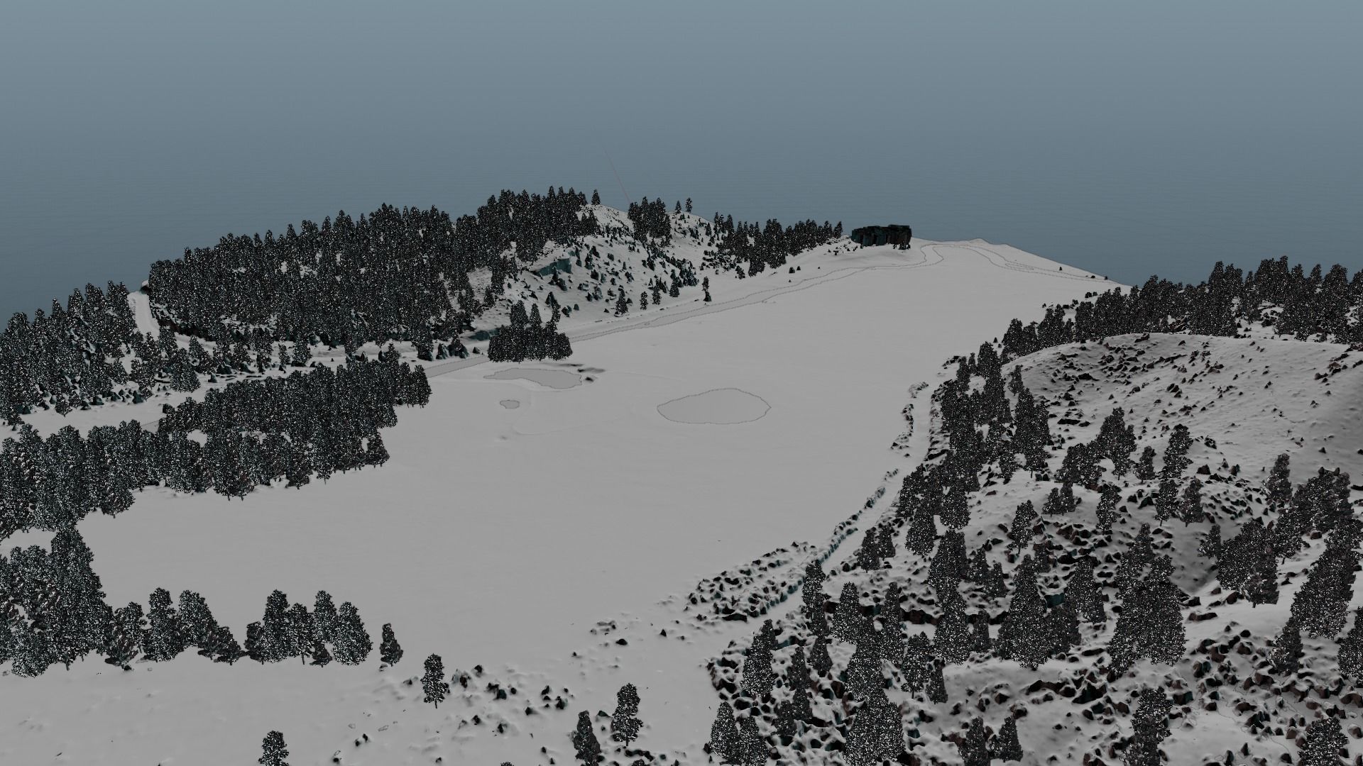 Grand Prismatic Spring Landscape 3D model_39