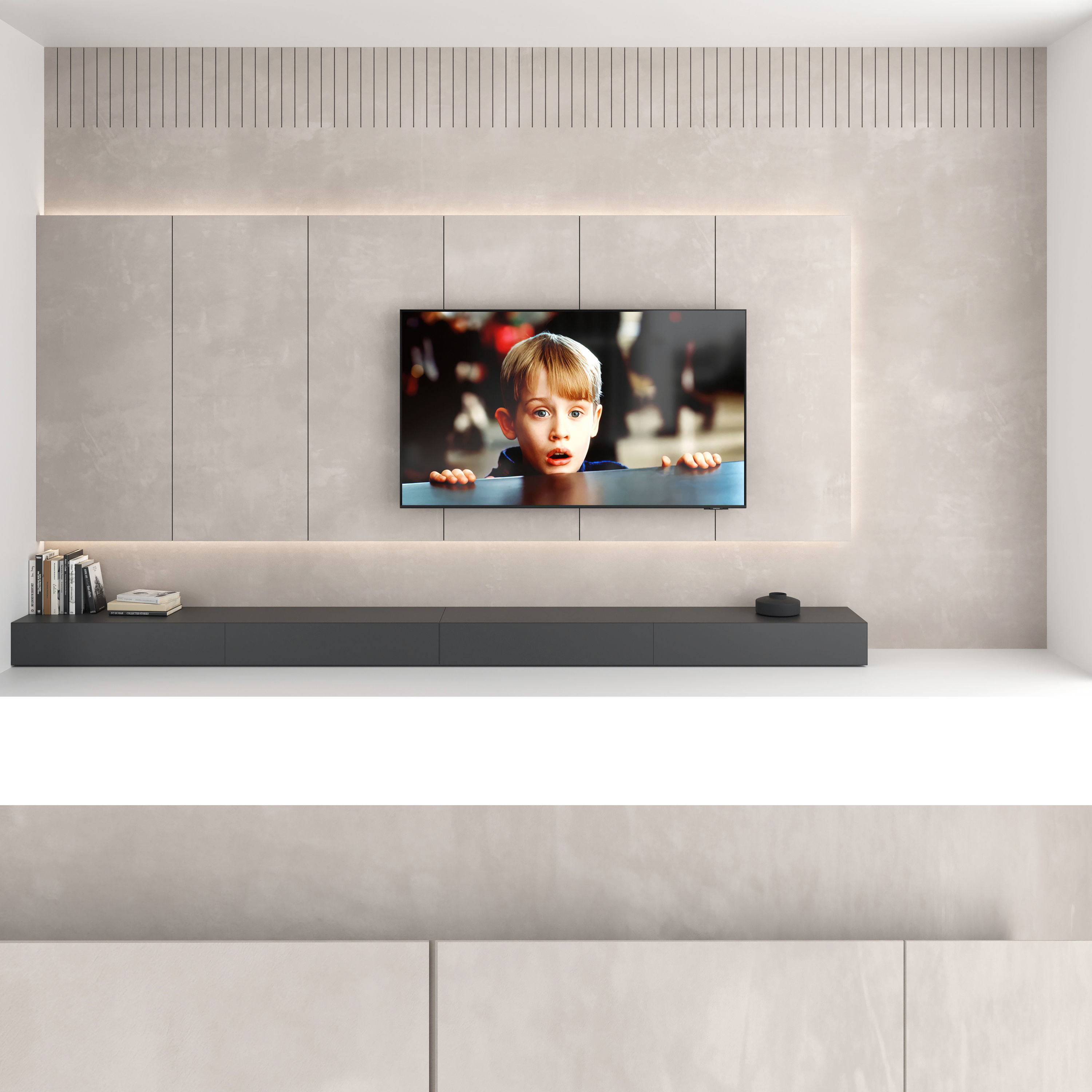 TV wall set 15 3D model_4
