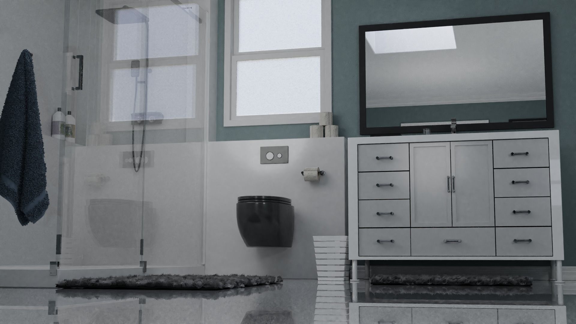 Modern Bathroom 3D model_7