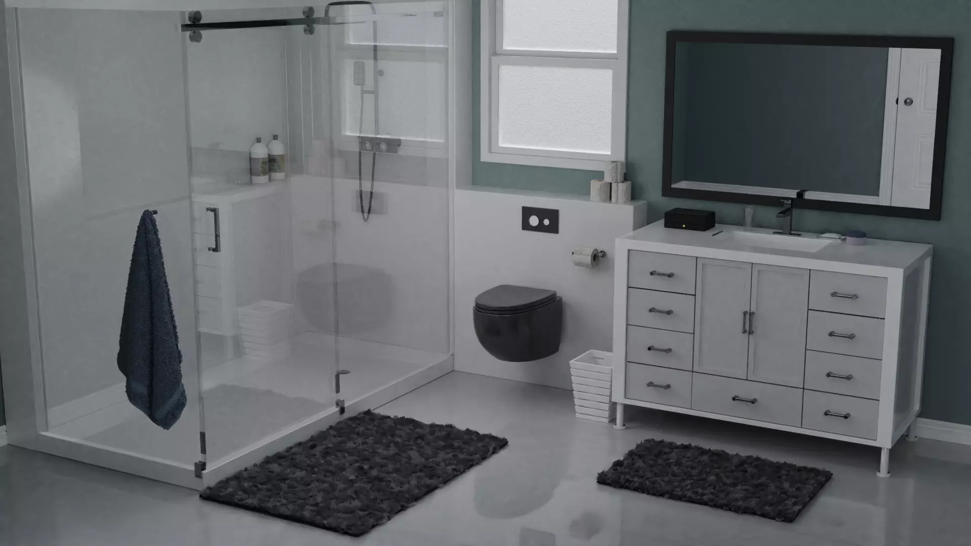 Modern Bathroom 3D model_0