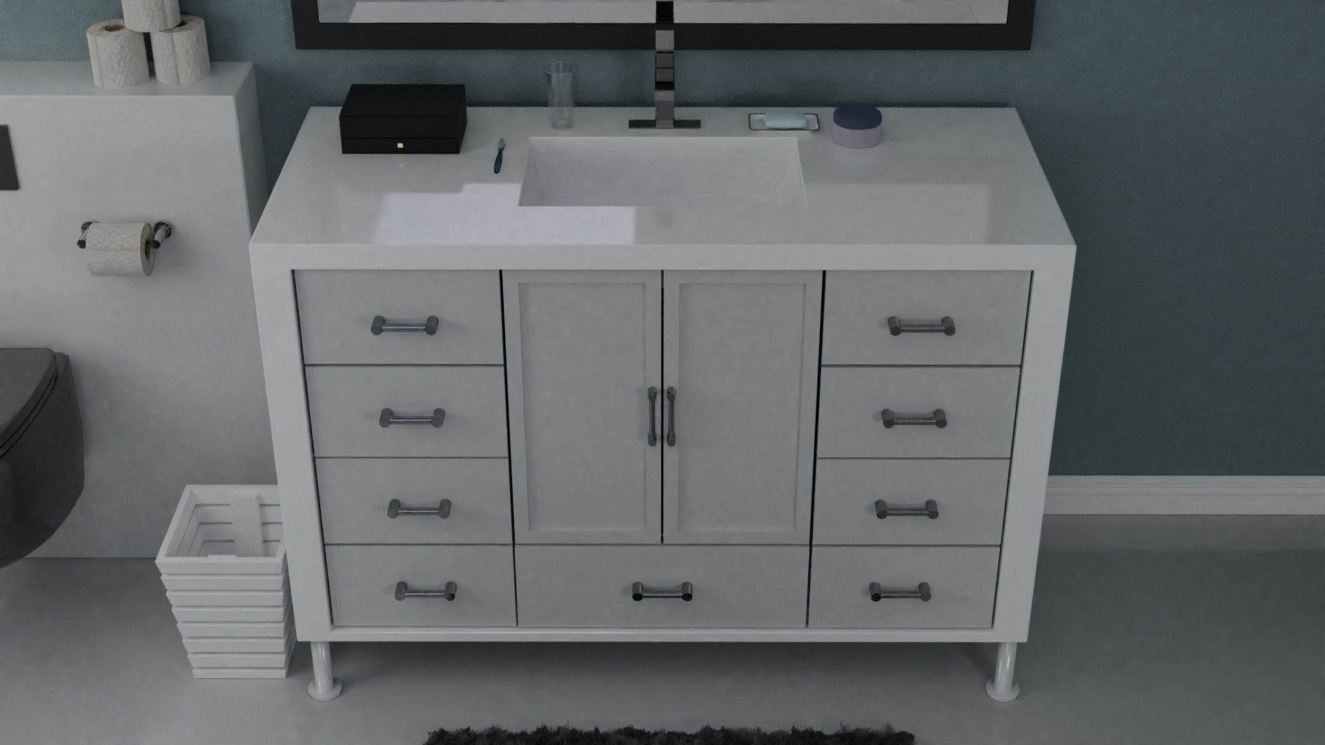 Modern Bathroom 3D model_2