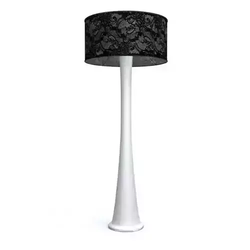Tall Black Lamp 3D model