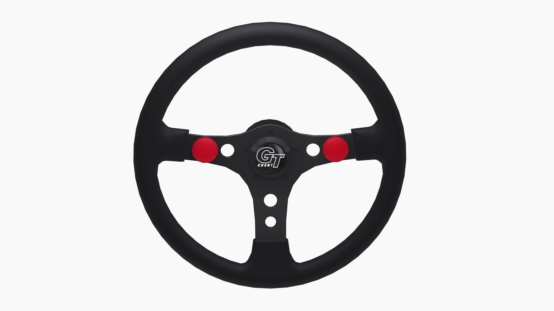 Grant Formula GT racing steering wheel Low-poly 3D model_2