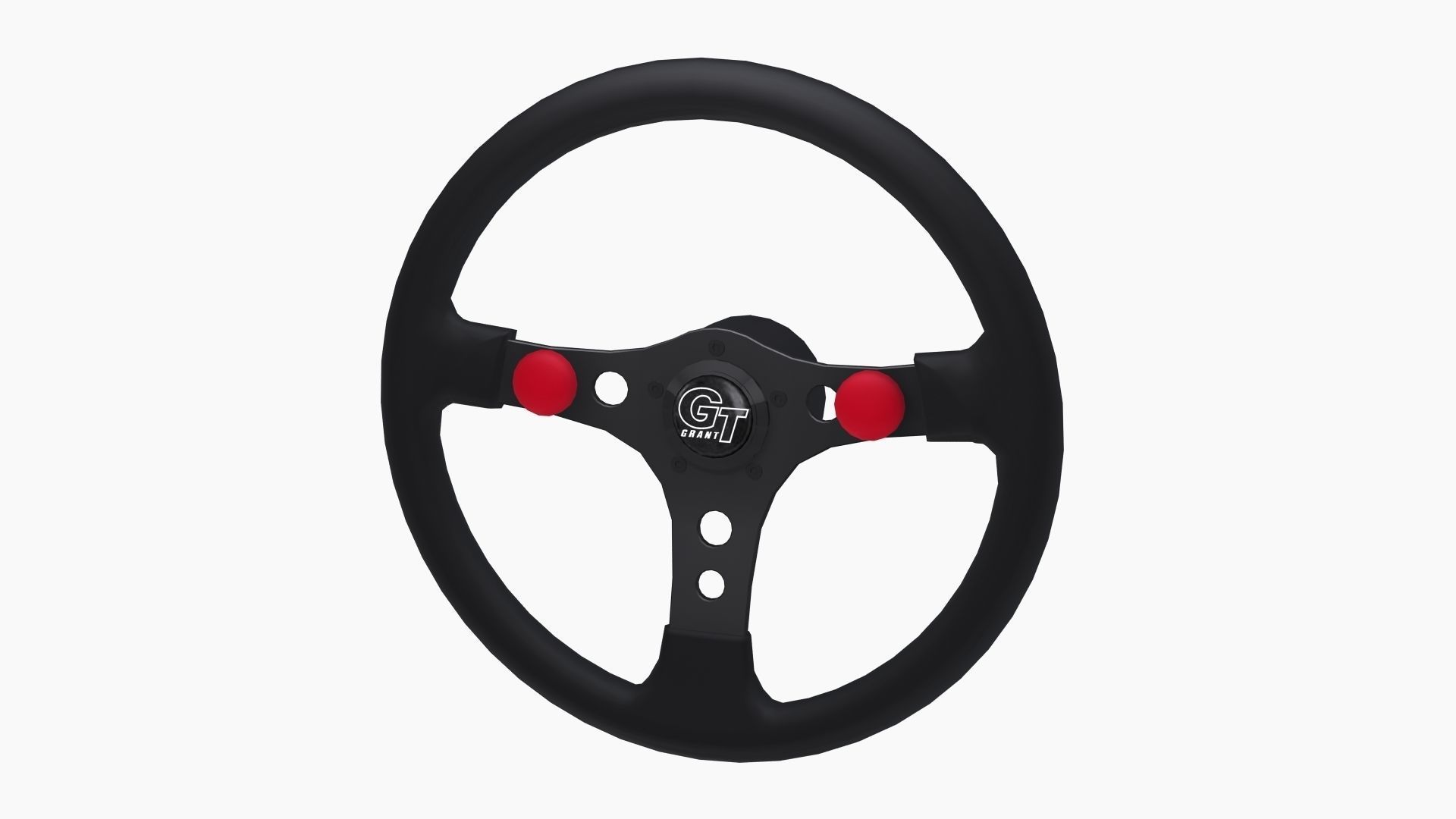 Grant Formula GT racing steering wheel Low-poly 3D model_1