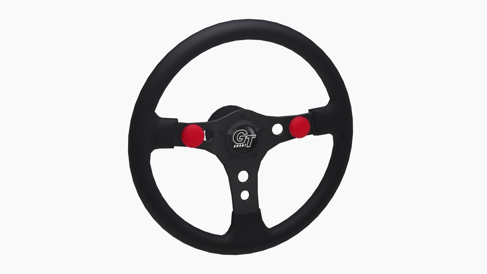 Grant Formula GT racing steering wheel Low-poly 3D model_3