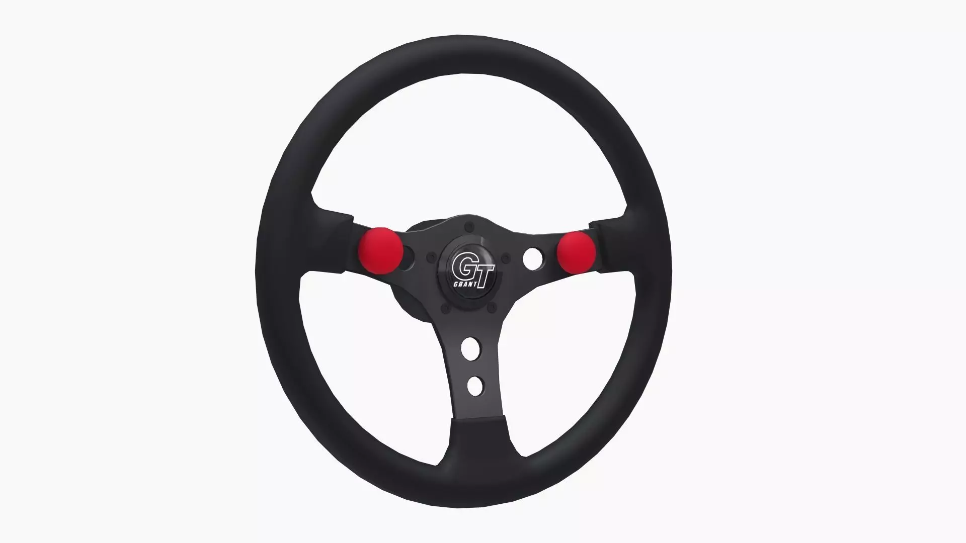 Grant Formula GT racing steering wheel Low-poly 3D model_0