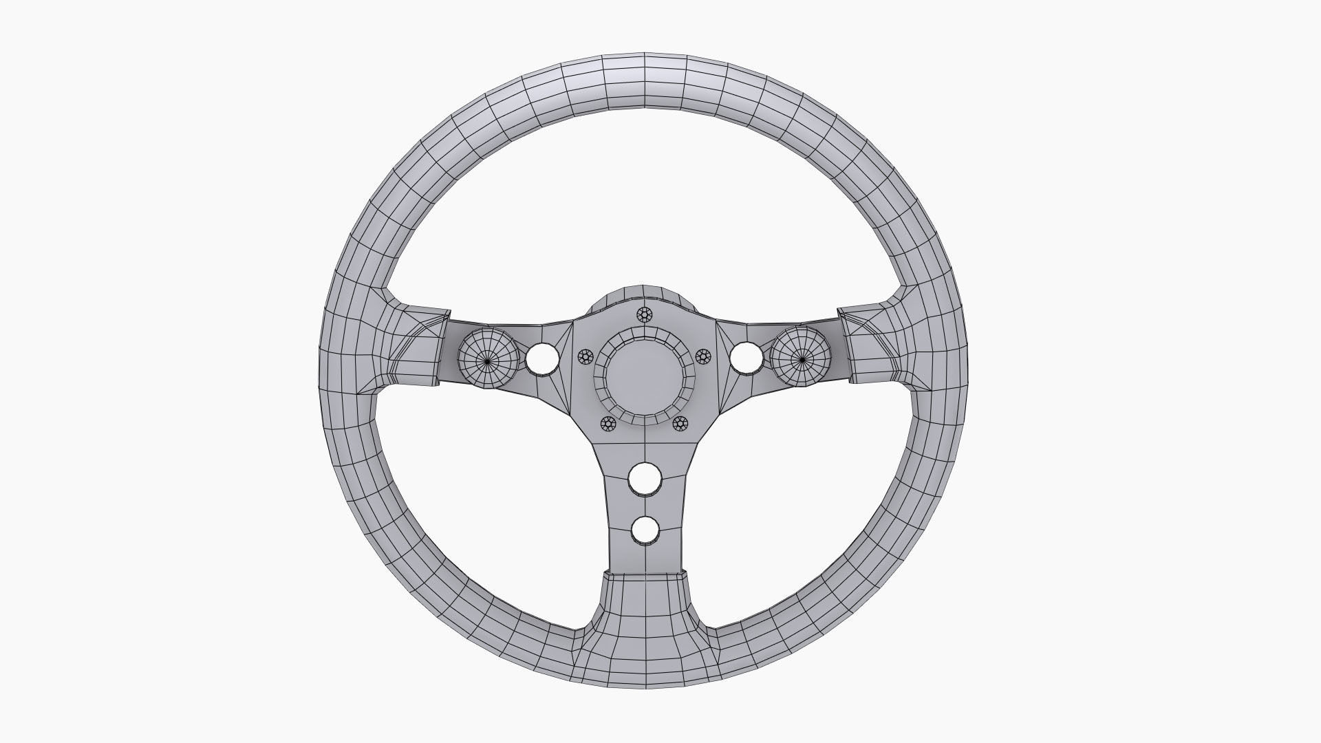 Grant Formula GT racing steering wheel Low-poly 3D model_13